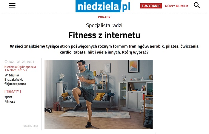 Fitness z internetu