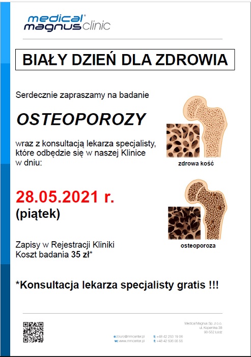 Badanie osteoporozy w Medical Magnus Clinic w Łodzi