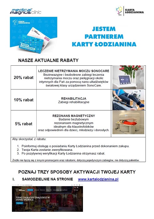 Karta Łodzianina w Medical Magnus Clinic