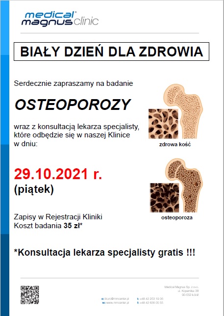 29 października 2021 r. Badanie osteoporozy